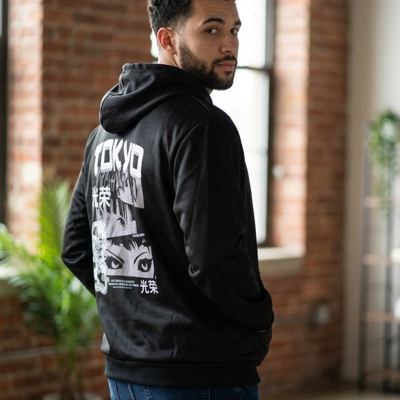 Other - Black 'TOKYO' Graphic Hoodie